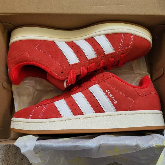 Size 12 - Adidas Campus 00s Better Scarlet Cloud White - H03474 - AUTHENTIC NEW! - Picture 7 of 10